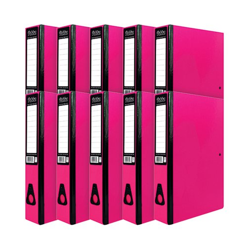 PUKKA BRIGHTS BOX FILE FOOLSCAP PINK (10 PACK) BR-7780
