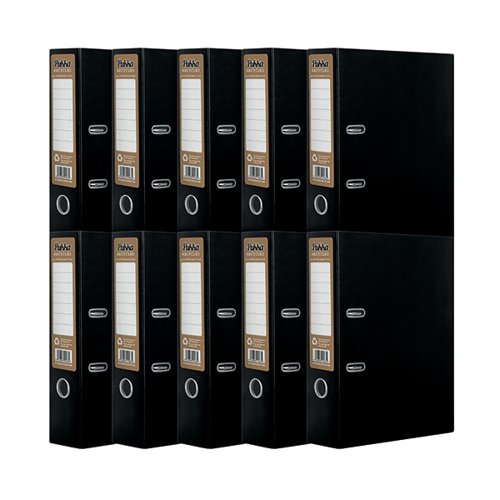 PUKKA RECYCLED LEVER ARCH A4 BLACK (10 PACK) RF-9482