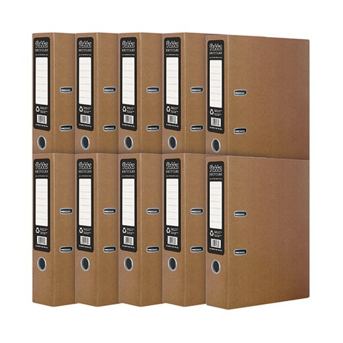PUKKA RECYCLED LEVER ARCH A4 KRAFT (10 PACK) RF-9483