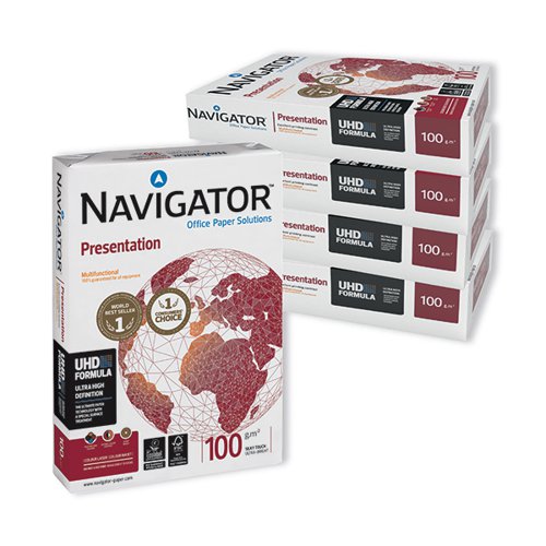 NAVIGATOR A4 PRESENTATION PAPER 100GSM WHITE (PACK OF 2500)
