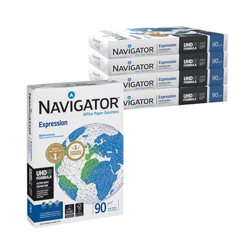 NAVIGATOR EXPRESSION A4 PAPER 90GSM (PACK OF 2500) NAVA490