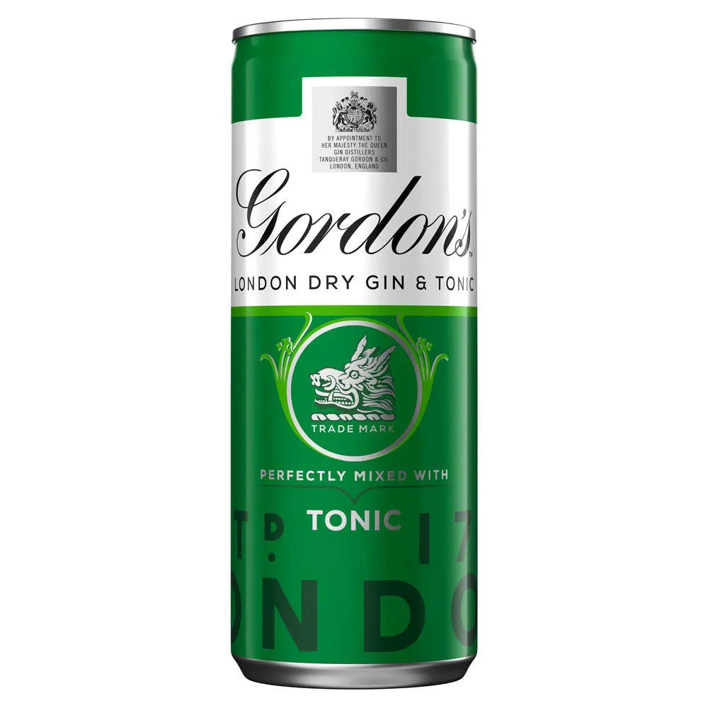 GORDON'S SPECIAL DRY LONDON GIN & TONIC CANS (250ml) x 12