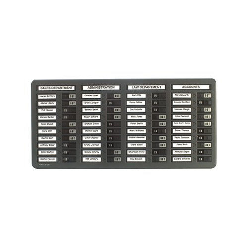 INDESIGN 40 NAMES IN/OUT BOARD GREY WPIT40I