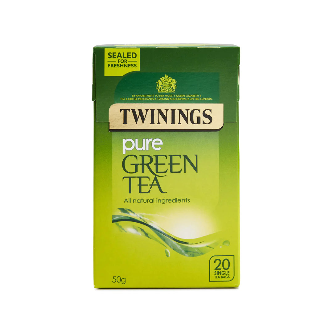 TWININGS PURE GREEN TEA TAG & ENVELOPE TEA BAGS (20 bags)