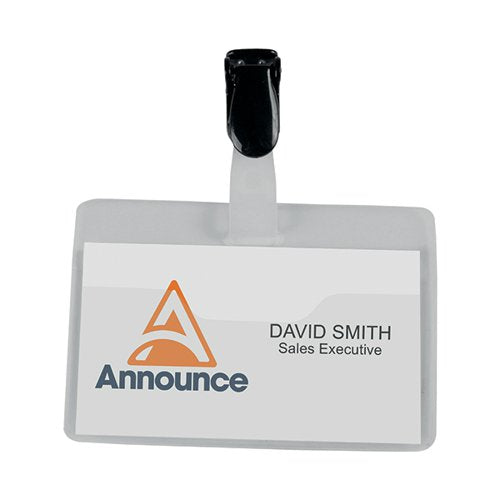 ANNOUNCE SECURITY NAME BADGE 60X90MM (PACK OF 25) PV00922