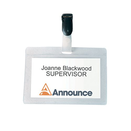 ANNOUNCE SELF-LAMINATING BADGE 54X90MM (PACK OF 25) PV00924