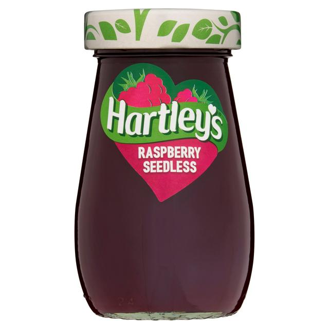 HARTLEY'S BEST SEEDLESS RASPBERRY JAM JARS (340g) x 6