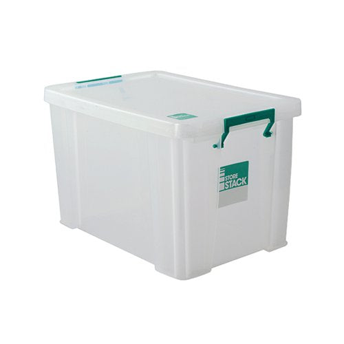 STORESTACK CLEAR 2.6 LITRE STORAGE BOX W240XD130XH140MM RB00