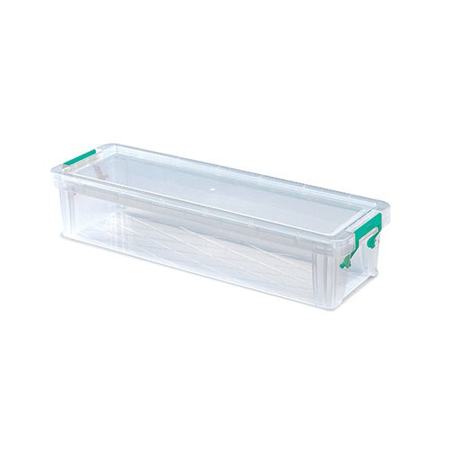 STORESTACK 2.2 LITRE STORAGE BOX W370XD110XH80MM CLEAR RB758
