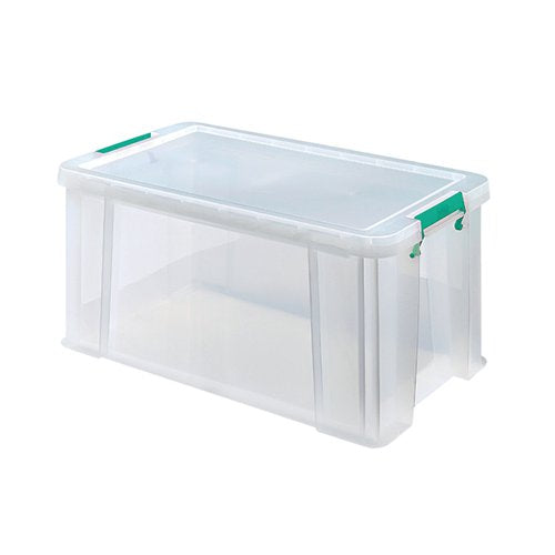 STORESTACK 54 LITRE STORAGE BOX W640XD380XH310MM CLEAR RB772
