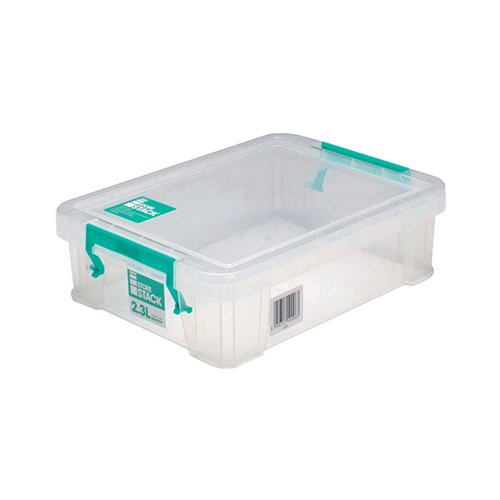 STORESTACK 2.3 LITRE STORAGE BOX W260XD190XH70MM CLEAR RB901