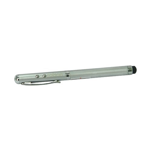 ROLSON 4-IN-1 LASER POINTER PEN SILVER 1230082