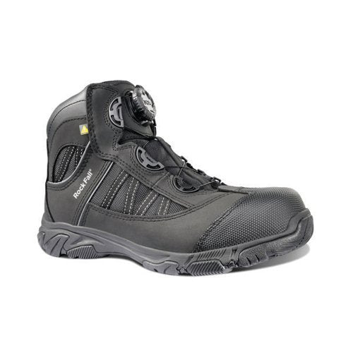ROCK FALL OHM ELECTRICAL HAZARD BOA SAFETY BOOT BLACK 8 RF16