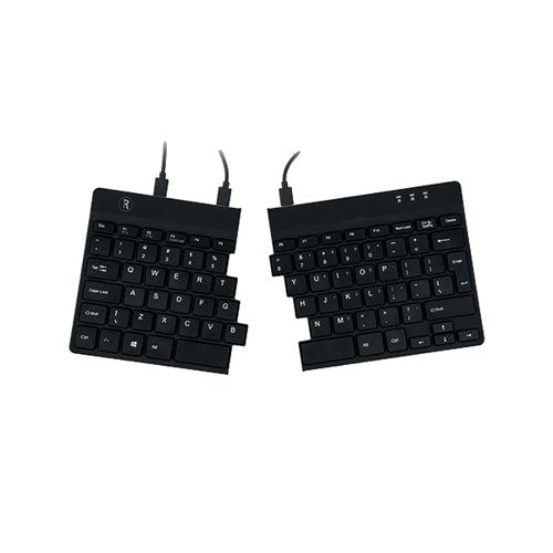 R-GO SPLIT ERGONOMIC WIRED KEYBOARD BLACK RGOSP-UKWIBL