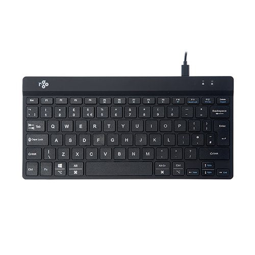 R-GO COMPACT BREAK WIRED KEYBOARD UK QWERTY BLACK RGOCOUKWDB