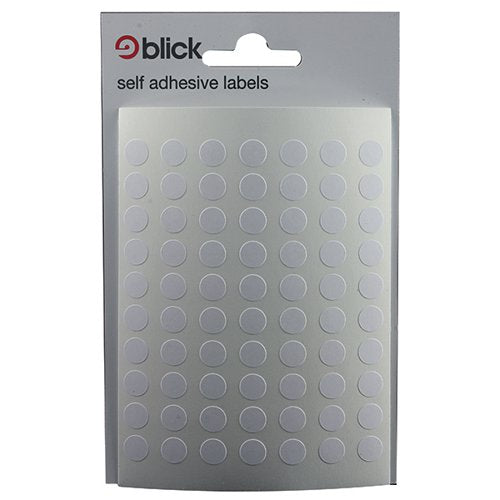 BLICK WHITE 8MM ROUND LABEL BAG (9800 PACK) RS000853