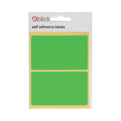 BLICK GREEN FLUORESCENT LABELS IN BAGS 50X80MM (PACK OF 160)