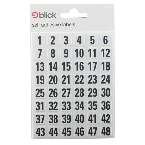 BLICK WHITE/BLACK 00-99 LABELS 7MM X 13MM (2880 PACK) RS0162