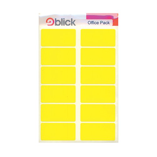 BLICK LABELS IN OFFICE PACKS 25MMX50MM YELLOW (PACK OF 320)