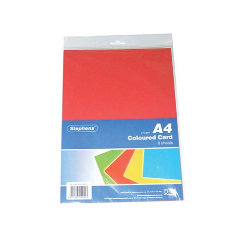 STEPHENS ASSORTED COLOURED CARD (PACK OF 80) RS242451