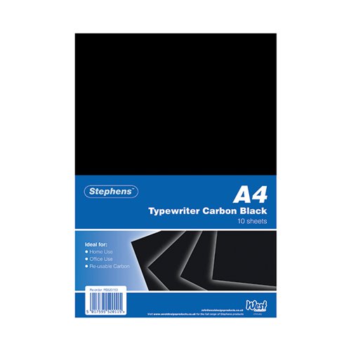 STEPHENS BLACK TYPEWRITER CARBON A4 PAPER (100 PACK) RS52015