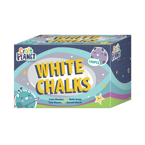 STUDY TIME CHALK WHITE (100 PACK) EDU211