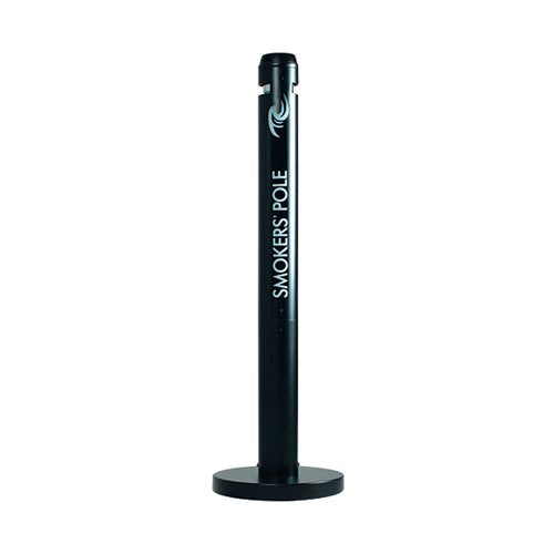 RUBBERMAID SMOKERS POLE ASHTRAY BLACK FGR1BK