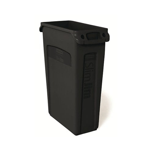 RUBBERMAID SLIM JIM VENTED CONTAINER 87L BLACK FG354060BLA