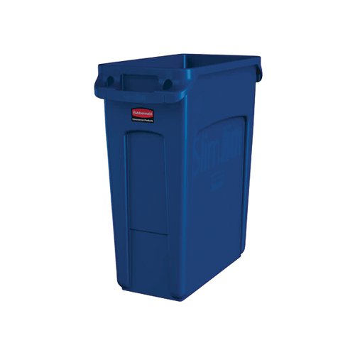 RUBBERMAID SLIM JIM VENTED CONTAINER 60L BLUE 1971257