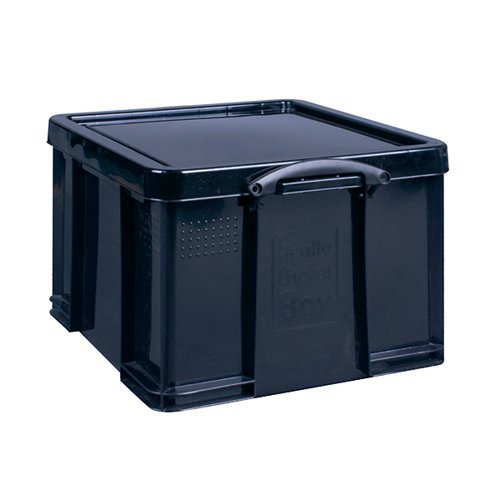 REALLY USEFUL 42L RECYCLED PLASTIC STORAGE BOX BLACK 42BLACK R