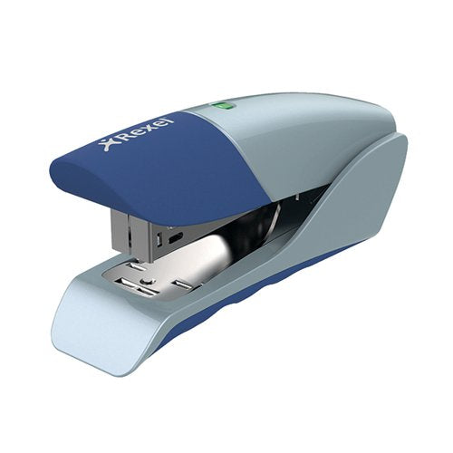 REXEL GAZELLE HALF STRIP STAPLER 20 SHEET SILVER/BLUE 210001