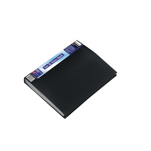REXEL SEE AND STORE DISPLAY BOOK 60 POCKET A4 BLACK 10565BK