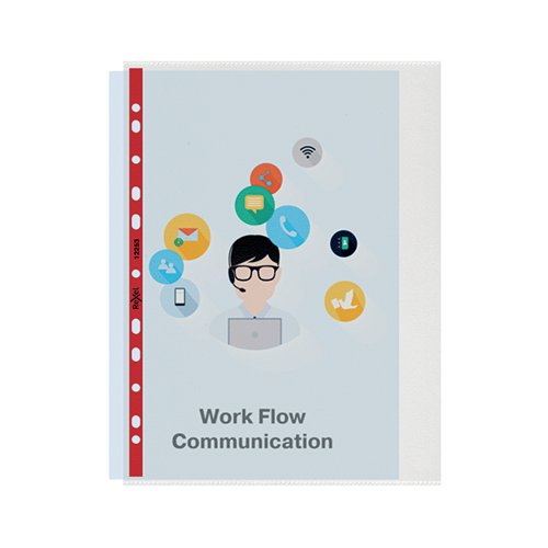 REXEL QUALITY POCKET A4 RED SPINE LEFT OPENING EMBOSSED (PAC