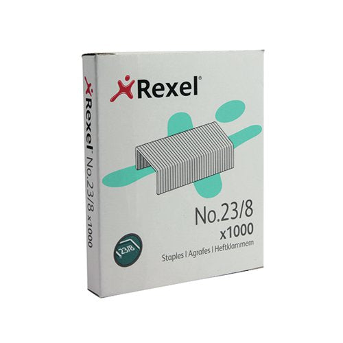 REXEL NO 23 STAPLES 8MM (PACK OF 1000) 2101054