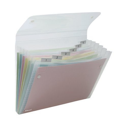 REXEL ICE EXPANDING FILES 6 POCKET POLYPROPYLENE A4 CLEAR (P