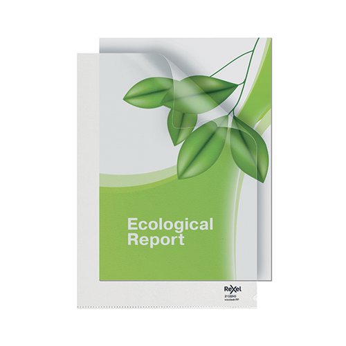 REXEL ECODESK A4 FOLDERS CLEAR (PACK OF 25) 2102243