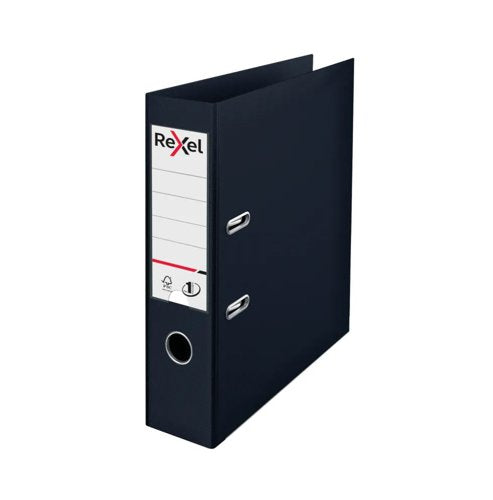 REXEL CHOICES 75MM LEVER ARCH FILE POLYPROPYLENE A4 BLACK 21