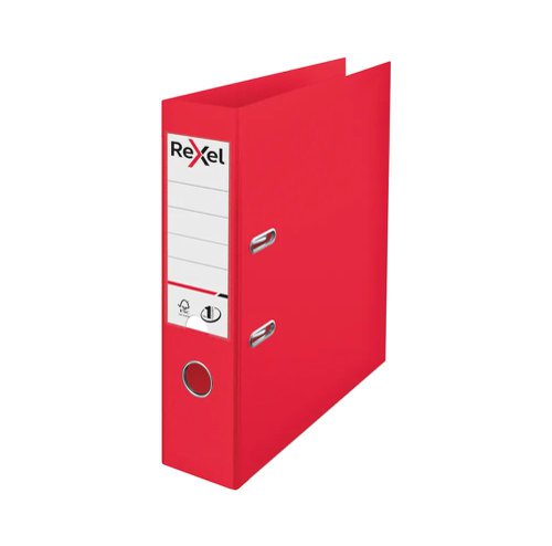 REXEL CHOICES 75MM LEVER ARCH FILE POLYPROPYLENE A4 RED 2115