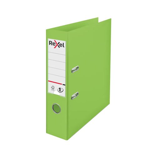 REXEL CHOICES 75MM LEVER ARCH FILE POLYPROPYLENE A4 GREEN 21