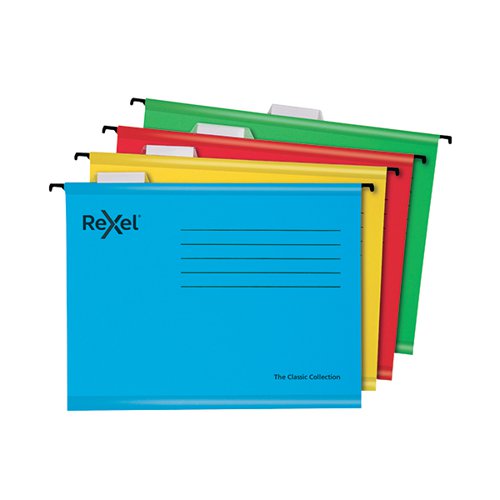 REXEL CLASSIC SUSPENSION FILES A4 ASSORTED (PACK OF 10) 2115