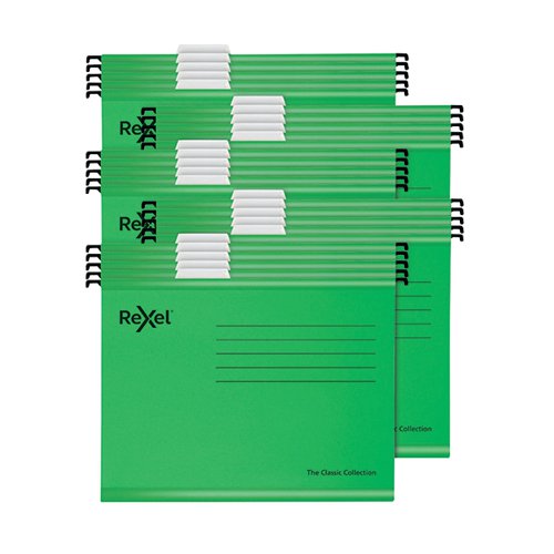 REXEL CLASSIC SUSPENSION FILES A4 GREEN (PACK OF 25) 2115586