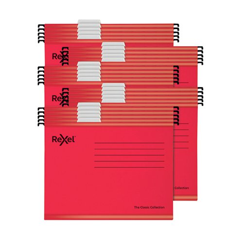 REXEL CLASSIC SUSPENSION FILES FOOLSCAP RED (PACK OF 25) 211