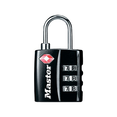 MASTER LOCK 32MM TSA COMBINATION PADLOCK BLACK 40054