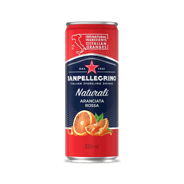 SAN PELLEGRINO SPARKLING BLOOD ORANGE CANS (330ml) x 24