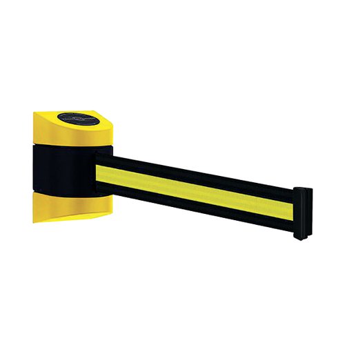 VFM BLACK /YELLOW WALL MOUNTED RETRACTABLE BARRIER 4.6M 3098