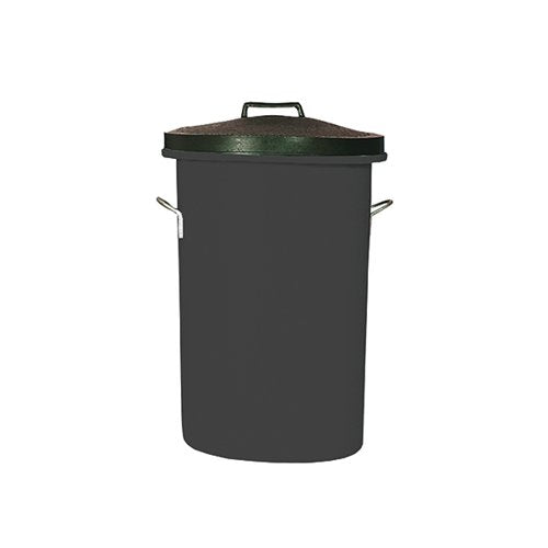 HEAVY DUTY CYLINDRICAL STORAGE BIN WITH LID BLACK 311960