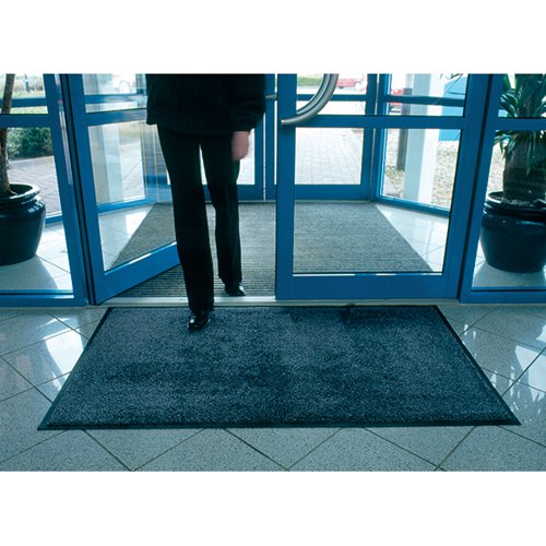 VFM ECONOMY WASHABLE ENTRANCE MAT 1150X1750MM BLACK/BLUE 312