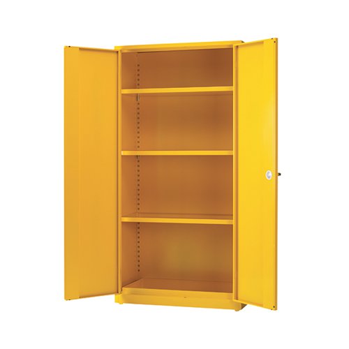 HAZARDOUS SUBSTANCE STORAGE CABINET 72X36X18 INCH C/W 3 SHEL
