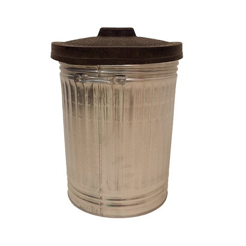 GALVANISED 90 LITRE DUSTBIN WITH RUBBER LID 316625