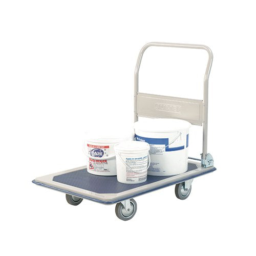 LIGHTWEIGHT PLATFORM TRUCK FOLDING HANDLE BLUE 319843